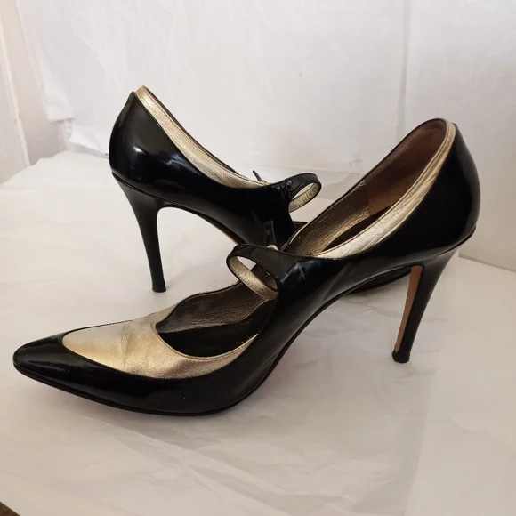 Ralph lauren purple label 2 tone patent mary jane size 10.5B